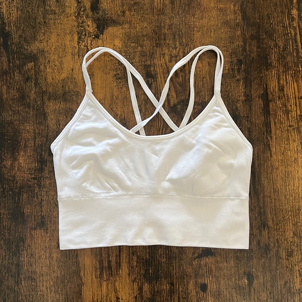 XS NVGTN White Flourish Seamless Bra